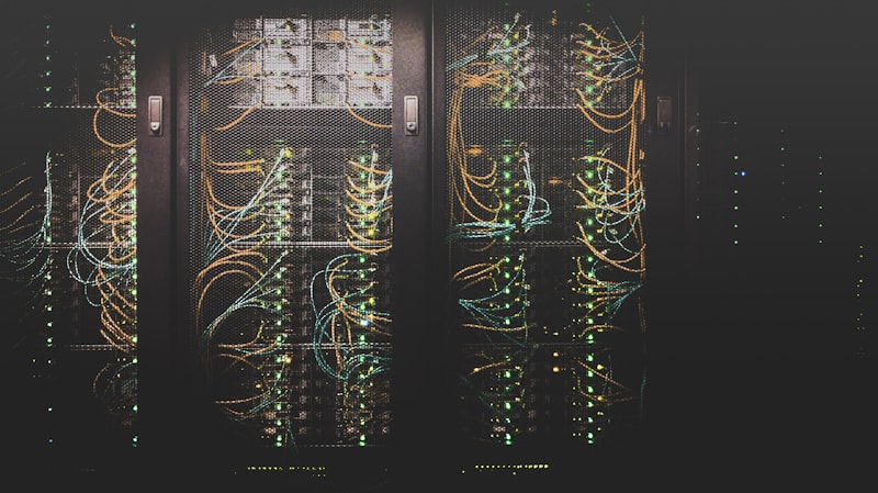 Racks de servidores en centro de datos